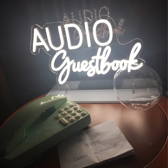 Audio Guestbook Neon Sign - Picture 3 of 5